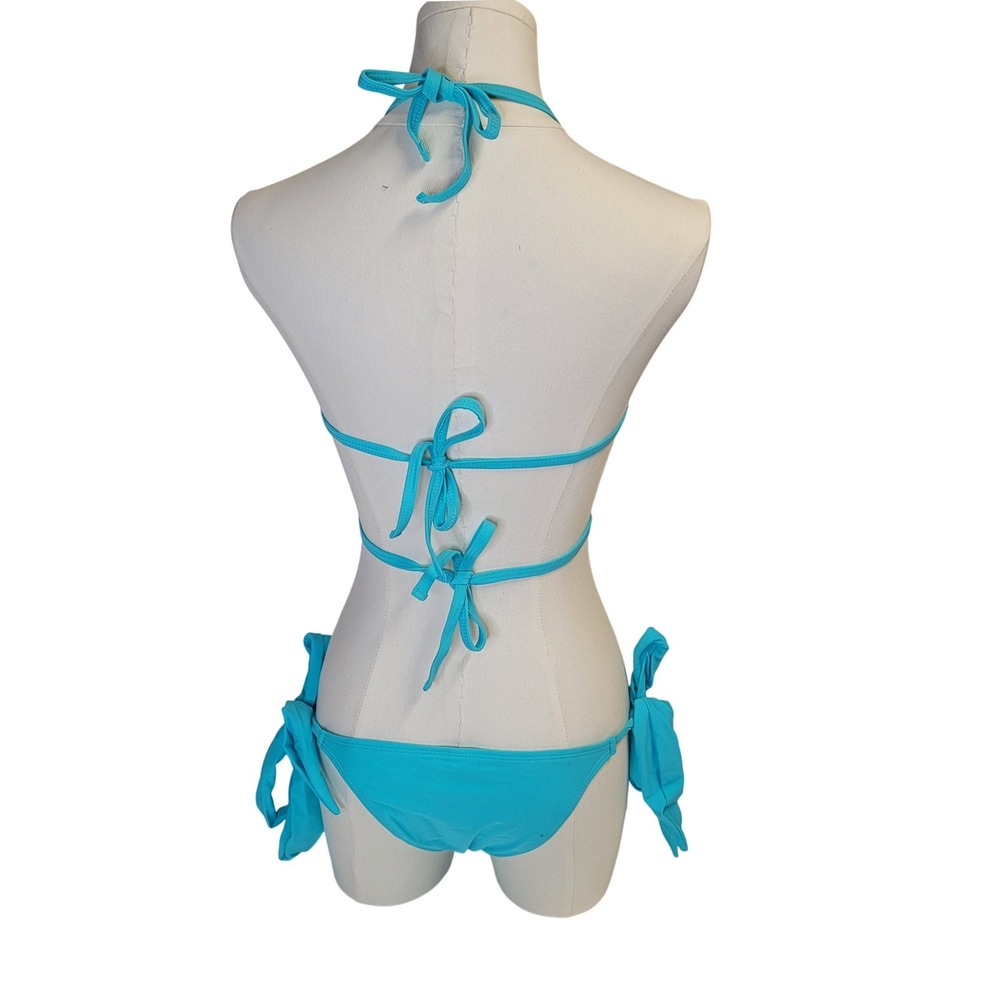 Stunning Turquoise Jeweled Bikini Starfish Charm Two Piece New - Picture 10 of 10